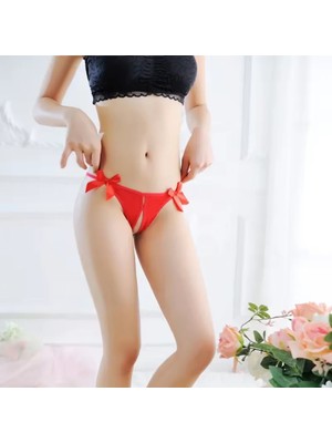 MTM My The Mall Giyim Fantezi Kırmızı Seksi Fiyonklu Kadın String – Fantezi Tanga