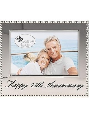 SHC4200 Lawrence Frames 290064 4 x 6 Happy 25TH Anniversary Bilderrahmen