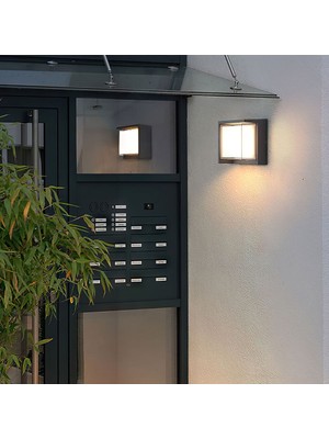 Braytron 15W Siyah Kare Dış Mekan LED Aplik - IP65 Su Geçirmez - 3000K & 3-Cct Renk Seçenekli