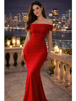 Krep Kumaş Mezuniyet Gece Abiye Elbise