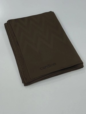 Cardion Jakarlı Şal Zigzag Desen Çikolata Kahve