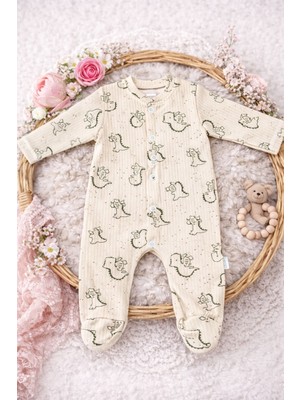 Leona Baby Dinozor Desenli Bebek Tulum