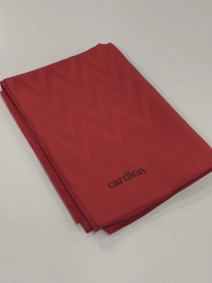 Cardion Jakarlı Şal Zigzag Desen Kırmızı