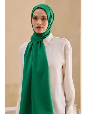 Cardion Jakarlı Şal Hologram Desen Benetton Yeşili