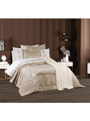 Goldroom Home Goldroom Hoem Imperial 10 Parça Nakışlı Nevresim Takımılı Battaniyeli Kadife Çeyiz Seti