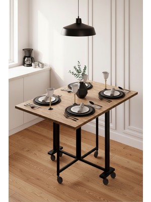 Yüceer Home Vefa Katlanabilir Çok Amaçlı Yemek Masası Çalışma Masası Kahve Masası