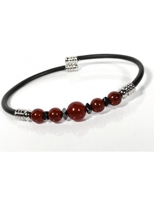 Moncuk Design Akik Taşlı Yaylı Bileklik – Stres Azaltıcı, Güç Veren ve Şık Tasarım