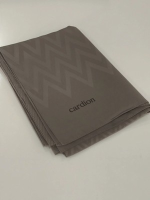 Cardion Jakarlı Şal Zigzag Desen Koyu Vizon