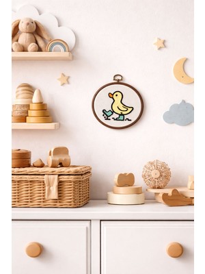 Renkli Masal Atölyesi Bebek Odası Dekorasyon Punch Pano