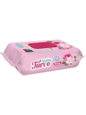 Baby Turco Islak Havlu 90'li Gul 3 Adet