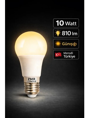 ZMR Lumıxa 10 Watt 810 Lm Günışığı Renk Ampul