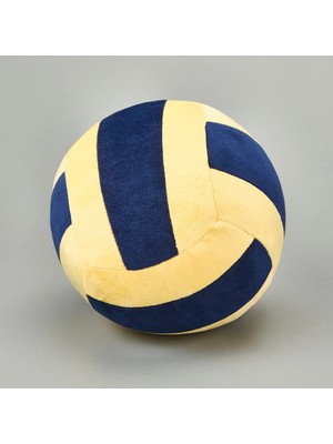 Matmel Soft Voleybol Topu Figürlü Yastık - Lacivert / Sarı - 20 cm