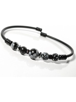 Moncuk Design Obsidyen Taşlı Yaylı Bileklik – Koruma, Denge ve Güçlü Bir Stil