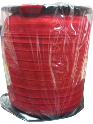 Çamaşır Lastiği Düz 1 cm  1 Metre Kırmızı