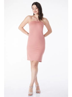 Indispensablely Bağcık Detaylı Abiye Elbise