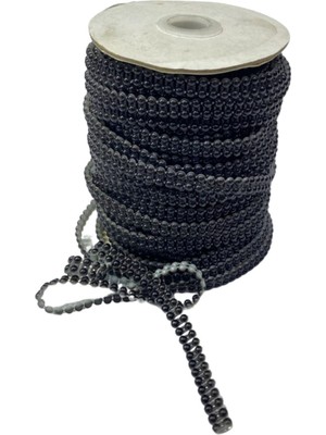 Dikilebilir Sıralı Inci En 1 cm Siyah 5 Metre