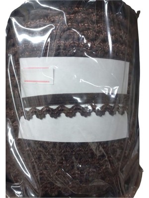 Çamaşır Lastiği Dantelli 1 cm 1 Metre Kahverengi