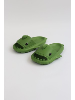 Indispensablely Köpekbalığı Haki Unisex Tam Ortopedik Terlik Shark Slides