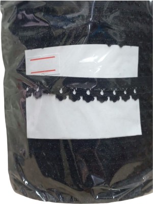 Çamaşır Lastiği Dantelli 1 cm 1 Metre Siyah