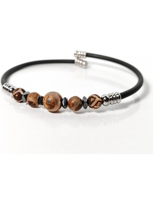 Moncuk Design Tibet Akik Taşlı Yaylı Bileklik – Güç, Motivasyon ve Stres Dengeleyici Enerji