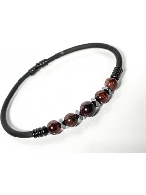 Moncuk Design Garnet (Lal) Taşlı Yaylı Bileklik – Güç, Denge ve Yaşam Enerjisi