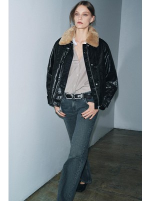 Allbucks Zara, Suni Kürk Yakalı Ceket Mont Zw Collectıon ABZRA3757