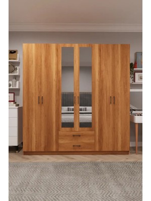 Kone Haus Dlückken 6 Kapılı Petra 240 cm Gardırop KH2729