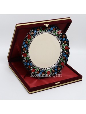 CERAMOTİF 26 cm Renkli Kaligrafi Tabağı