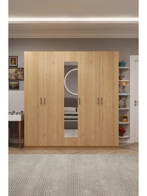 Kone Haus Blückken 5 Kapılı Karina 200 cm Gardırop KH2717