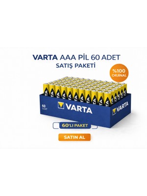 Bezos Varta Aaa Ince Kalem Pil 1.5V Super Heavy Duty R03 Çinko Karbon 2li 30 Paket