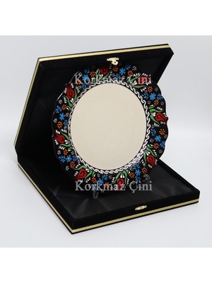 CERAMOTİF 26 cm Renkli Kaligrafi Tabağı