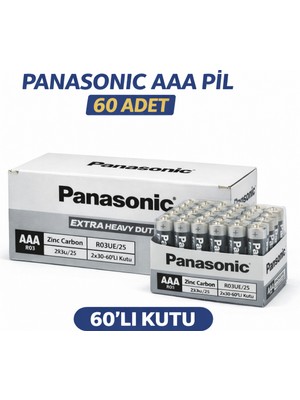 Bezos Panasonic Aaa R03 Ince Pil Zinc Carbon Extra Heavy Duty 2’li 30 Paket