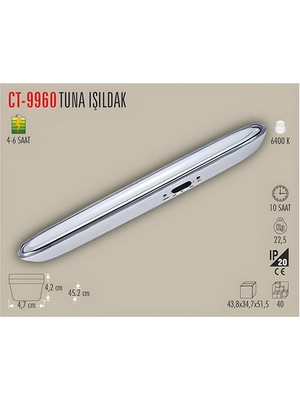 Cata CT-9960 6W 60 Ledli Işıldak Şarjlı 6400K Beyaz Işık