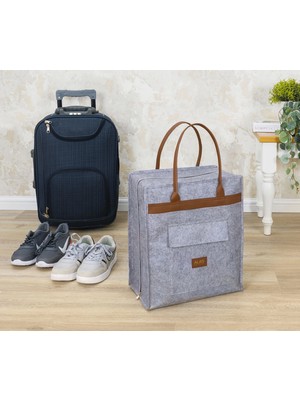 Aesco Deri Kulplu Ayakkabı Seyahat Çantası 04263 ( Lisinya )