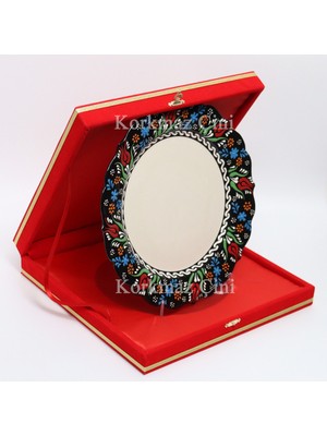 CERAMOTİF 26 cm Renkli Kaligrafi Tabağı