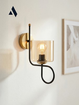 Alldesco Flow Duvar Apliği – Modern Klasik Tarzda Opal ve Bal Camlı Işıltı