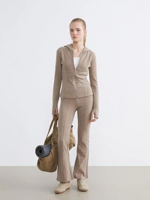 LC Waikiki Beli Lastikli Ispanyol Paça Kadın Spor Tayt  (S6)