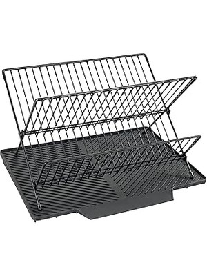 Starseven Nelia Siyah Bulaşık Altlığı ve Süzgeç