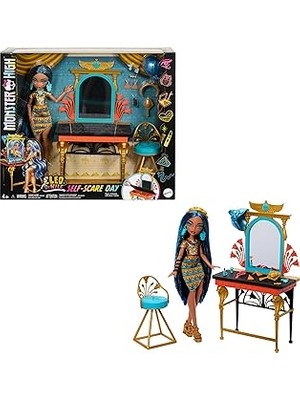 Starseven High Cleo De Nile Bakım Günü Bebek, Saklama Alanı Olan Makyaj Masası, Saç ve Takı Aksesuarl