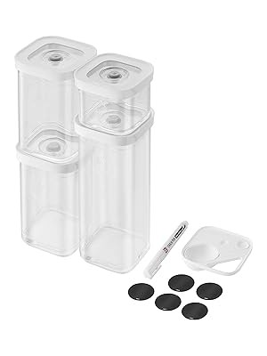 Starseven Zwilling Fresh &amp; Save Cube Seti, S Beden, 6 Parçalı Saklama Seti, 4 x Küp Saklama Kutusu Dahil