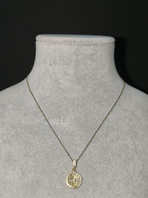 Vulwox Altın Taşlı Hayat Ağacı Kolye