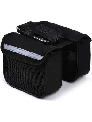 EkoAlışverişDünyam Bisiklet Çok Amaçlı Heybe Çanta  Kadro Üstü Telefon Tutuculu - Siyah