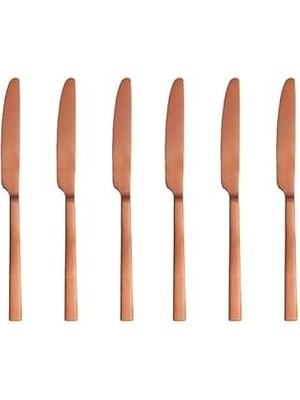 Starseven Porland Mat Bakır Tatlı Seti 6 Adet