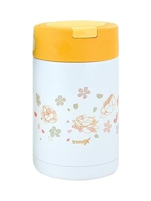 Starseven Trendix Çelik Içli Termos 500 ml Turuncu Çelik Kaşık Ile TX-6129