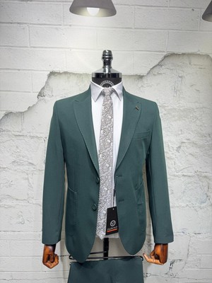 Dupont Modern Erkek Takım Elbise – Punto Yaka Slim Fit Torba Cep