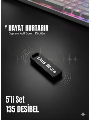 Esranın Dünyası Deprem Acil Durum Düdüğü 135 Desibel -5'li Set RSLMS34-ESRDNS