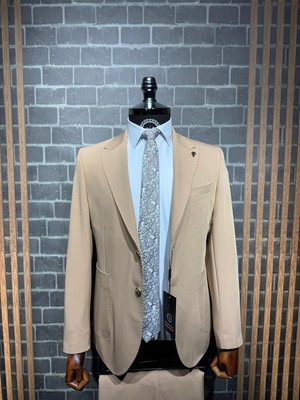 Dupont Modern Erkek Takım Elbise – Punto Yaka Slim Fit Torba Cep
