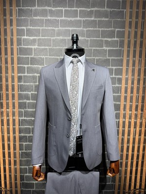 Dupont Modern Erkek Takım Elbise – Punto Yaka Slim Fit Torba Cep