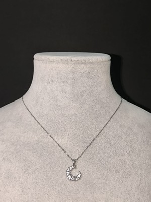 Vulwox Işıltılı Taşlı Hilal Kolye