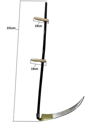 İnura Global Komple Tırpan - Metal Saplı 6 Parça Set - Ahşap Elcik 65 cm